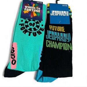 NWT Wheel of Fortune and Jeopardy! Men's Socks Set -
